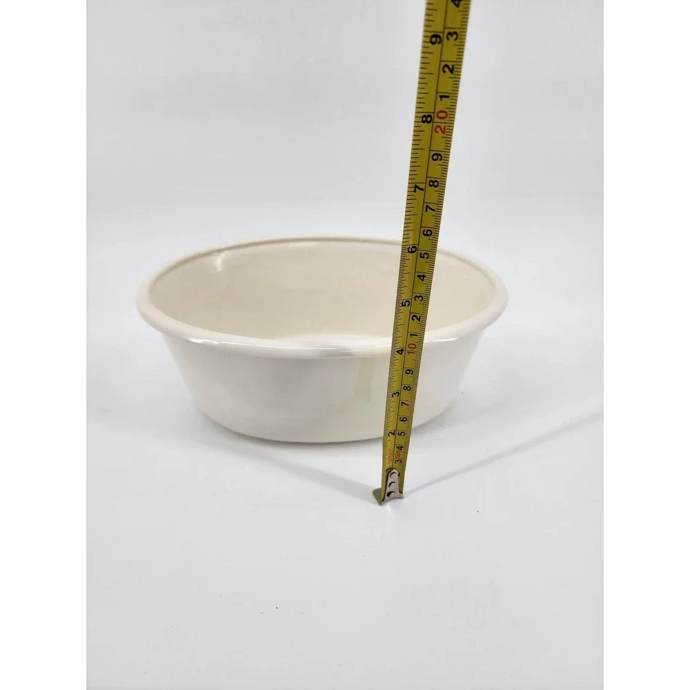 Vintage White Ceramic Serving Cookie Cassarole Dish Mallard Bird‎ Figurine Decor